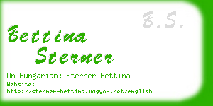 bettina sterner business card